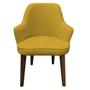 Imagem de Cadeira Decorativa Lara Suede Amarelo - Dominic Decor