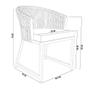 Imagem de Cadeira Decorativa Para Área Gourmet Cozinha Varanda Corda Náutica Bethari D04 Preto - Lyam Decor