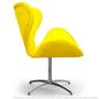 Imagem de Cadeira Decorativa Poltrona Egg Amarela com Base Giratória