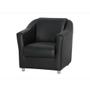 Imagem de Cadeira Decorativa Tilla Sala Quarto material sintético Preto - Kimi Design