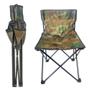 Imagem de Cadeira dobravel camping pesca camuflada banqueta portatil com bolsa viagem