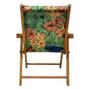 Imagem de Cadeira Dobrável para Área Externa Balcony em Madeira e Tecido Floral 