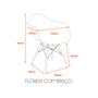 Imagem de Cadeira Eames Braço Polipropileno Base Madeira Eiffel Espresso Móveis