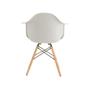 Imagem de Cadeira Eames Braço Polipropileno Base Madeira Eiffel Espresso Móveis