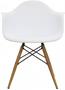 Imagem de Cadeira Eames com Braco Base Madeira Branco Fosco - 15206