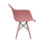 Imagem de Cadeira eames com braço opala rosa pés em polipropileno