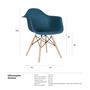 Imagem de Cadeira Eames Eiffel DAW - Azul petróleo - Madeira clara - Mobili