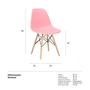 Imagem de Cadeira Eames Eiffel DSW - Rosa - Madeira clara - Mobili