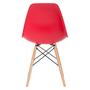 Imagem de Cadeira Eames Eiffel DSW - Vermelho - Madeira clara - Mobili