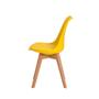 Imagem de Cadeira eames eiffel leda saarinen design amarelo para mesa de jantar sala cozinha