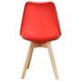 Imagem de Cadeira eames eiffel leda saarinen design vermelho para mesa de jantar sala cozinha