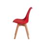 Imagem de Cadeira eames eiffel leda saarinen design vermelho para mesa de jantar sala cozinha