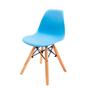 Imagem de Cadeira Eames Infantil Azul Claro Empório Tiffany Base Em Madeira