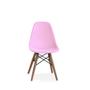 Imagem de Cadeira Eames Infantil Rosa Empório Tiffany Base Em Madeira