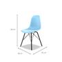 Imagem de Cadeira Eames Tower Azul Claro e Preta