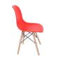 Imagem de Cadeira Eiffel Charles Eames em ABS com Base de Madeira DSW Vermelho - Facthus