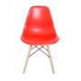 Imagem de Cadeira Eiffel Charles Eames em ABS com Base de Madeira DSW Vermelho - Facthus