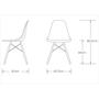 Imagem de Cadeira Eiffel Charles Eames em ABS Preta com Base de Madeira DSW - Facthus