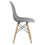 Imagem de Cadeira Eiffel Eames Base Madeira Kit 4 Sala de Jantar Cinza R02 - D'Rossi