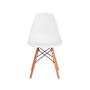 Imagem de Cadeira Eiffel Eames DSW Branco Base Madeira