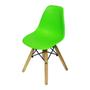 Imagem de Cadeira eiffel eames kids verde base madeira infantil criança