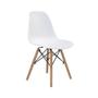 Imagem de Cadeira Eiffel Pp Branco Base Madeira Rivatti Kit 4 Unid