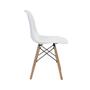 Imagem de Cadeira Eiffel Pp Branco Base Madeira Rivatti Kit 4 Unid