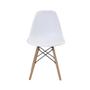 Imagem de Cadeira Eiffel Pp Branco Base Madeira Rivatti Kit 4 Unid