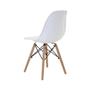 Imagem de Cadeira Eiffel Pp Branco Base Madeira Rivatti Kit 4 Unid
