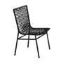 Imagem de Cadeira em Corda Naútica Preta e Alumínio Preto Veneza para Área Externa