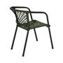 Imagem de Cadeira em Corda Naútica Verde e Alumínio Preto Florence para Área Externa