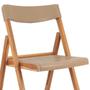 Imagem de Cadeira em madeira teca com assento camurça dobrável- Verona - Tramontina