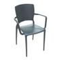 Imagem de Cadeira em polipropileno e fibra de vidro grafite - Sofia - Tramontina