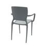 Imagem de Cadeira em polipropileno e fibra de vidro grafite - Sofia - Tramontina