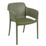 Imagem de Cadeira em polipropileno e fibra de vidro verde oliva - Gabriela - Tramontina