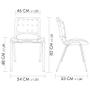 Imagem de Cadeira Empilhável Plástica Cereja Anatômica Base Prata 10 Unidades - ULTRA Móveis