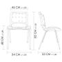 Imagem de Cadeira Empilhável Plástica Cinza Anatômica 5 Unidades - ULTRA Móveis