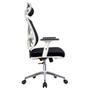 Imagem de Cadeira Ergonômica de Tela Escritório Home Office Confortável Ajustável NR17 Corrige Postura Top Seat - Branca e Preta