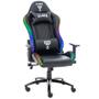 Imagem de Cadeira Escritório Gamer Profissional Com Luz RGB LED Com Almofadas Ergonômicas e Base de Metal Suporta até 150kg