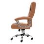 Imagem de Cadeira Escritório Munique Big Presidente Caramelo Mola Ensacada Base Giratória Altura Ajustável