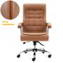 Imagem de Cadeira Escritório Munique Big Presidente Caramelo Mola Ensacada Base Giratória Altura Ajustável