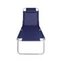 Imagem de Cadeira Espreguiçadeira Alumínio Dobrável Azul Marinho Mor