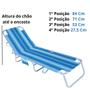 Imagem de Cadeira Espreguicadeira Comfort Bel para Piscina Praia Azul