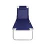 Imagem de Cadeira Espreguiçadeira Mor em Alumínio com Alça para Transporte - Azul Marinho