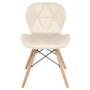 Imagem de Cadeira estofada Charles Eames Eiffel Slim Wood confort
