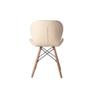 Imagem de Cadeira Estofada Jantar Charles Eames Eiffel Slim Wood Confort Creme