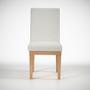 Imagem de Cadeira Estofada Reforçada para Mesa de Jantar Luxo Linho