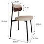 Imagem de Cadeira Fixa com 4 Pés 50 X 44,7 X 83,8 Cm com 6 Unidades Alloa