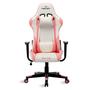 Cadeira Gamer Branco e Rosa Healer Strike Reclinável Giratória Imagem de Cadeira Gamer Branco e Rosa Healer Strike Reclinável Giratória