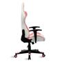 Cadeira Gamer Branco e Rosa Healer Strike Reclinável Giratória Imagem de Cadeira Gamer Branco e Rosa Healer Strike Reclinável Giratória